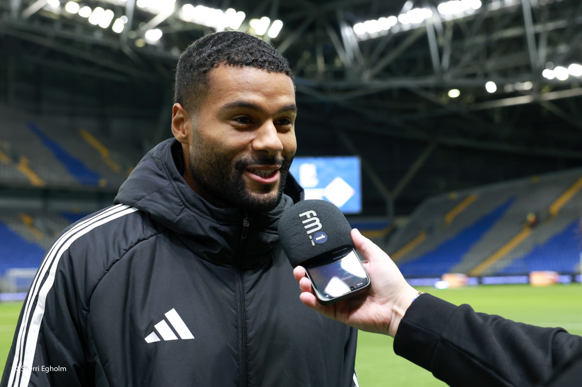 Samuel Chukwudi sær bjart upp á dystin móti Kasakstan